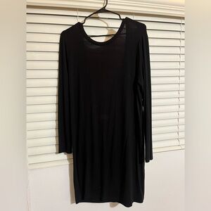 ASOS black low back long sleeve dress